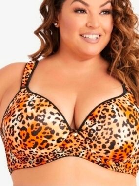 Ashley Stewart Plunge Butterfly Bra